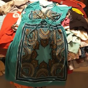 Turquoise western dress